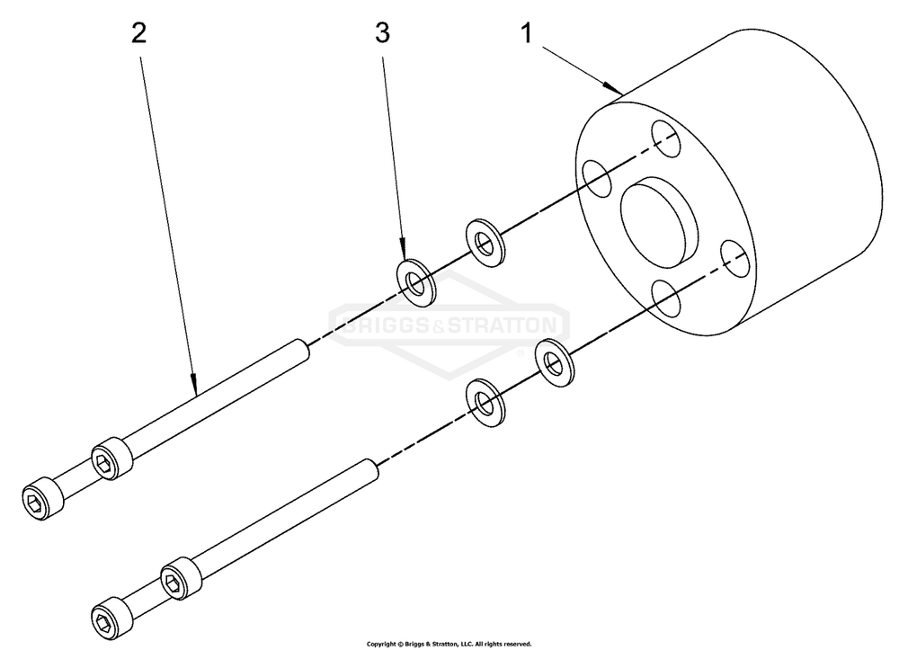 Engine Group - Fan Spacer Diagram and Parts List for 076660-01  Briggs and Stratton Generator